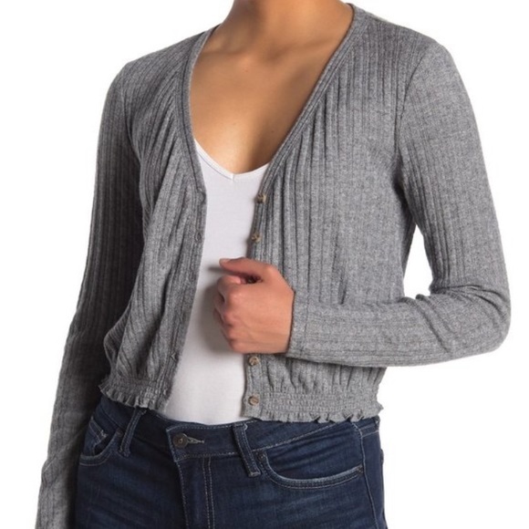 ABOUND Knit Crop Sweater/top Grey - Picture 1 of 7